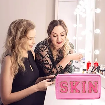 4Pcs Preppy Makeup Bags Stylish Organizational Travel Set