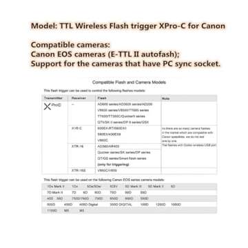 Godox Xpro-C TTL Wireless Flash Trigger for Canon 1/8000s HSS TTL-Convert-Manual Function Large Scre...