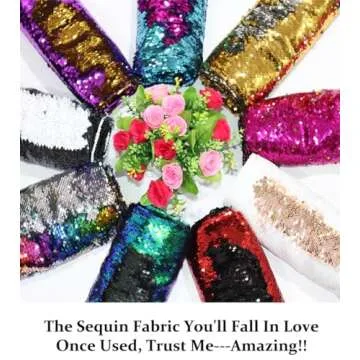 DUOBAO Black to Red Reversible Sequin Fabric by The Yard 6 Feet Two Tone Mermaid Sparkly Colorful Easily Flip Up Fabrics 5mm DIY Sewing Clothes,Tablecloth Runner,Backdrop for Dress