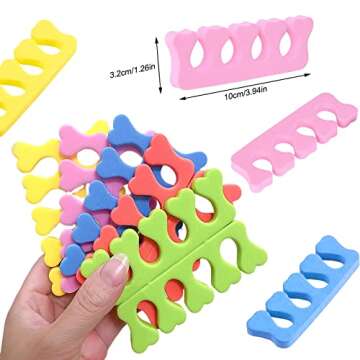 10pcs Toe Separators for Pedicure, Soft Sponge Toe Separator for Nail Polish, Toe Dividers Separators Finger Dividers for Women Nail Art Pedicure Manicure Polishing Beauty Accessories