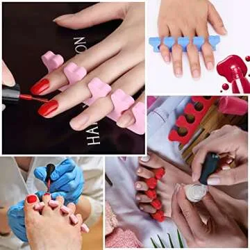 10pcs Soft Sponge Toe Separators for Perfect Pedicures