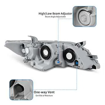 DWVO Headlight Assembly for 07-09 Toyota Camry