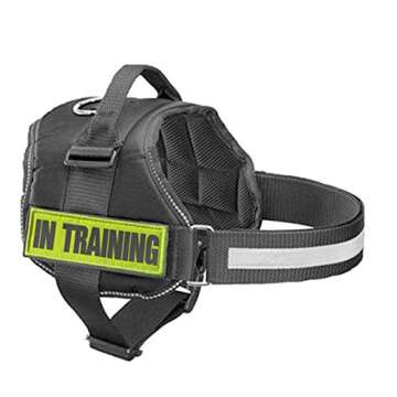 JUJUPUPS Reflective Dog Patches 2 Pack Service Dog,in Training,do not Pet Tags for Hook and Loop Pat...