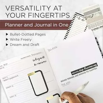 Wordsworth Undated Planner Weekly and Monthly - Dotted Blank Planner - Hardcover, Dateless Weekly Planner, 5.83 × 8.27In - Premium A5 Paper (120GSM) - Monthly, Weekly, Yearly Spread - Bullet Planner