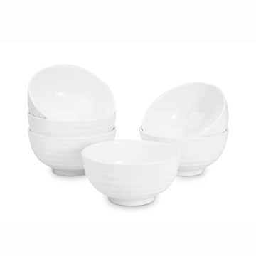 Gomakren Soup Bowls Set, Porcelain Bowls Set 6 for Kitchen, 26 Ounces Stackable Serving Bowls, Micro...