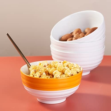 Gomakren Soup Bowls Set 6 - Durable Porcelain Bowls