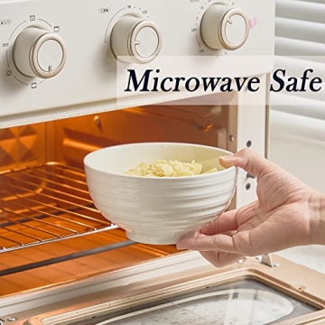 Gomakren Soup Bowls Set 6 - Durable Porcelain Bowls