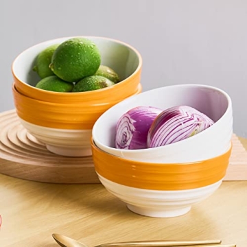 Gomakren Soup Bowls Set 6 - Durable Porcelain Bowls