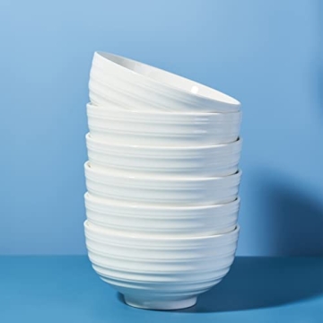 Gomakren Soup Bowls Set 6 - Durable Porcelain Bowls