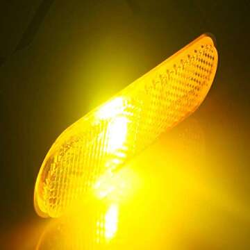 Heinmo Motorcycle Amber LED Flush Mount Smoke Turn Signal Indicator Blinker Light LED Side Turn Signal Indicator Lights For GTS 300 PRIMAVERA 150