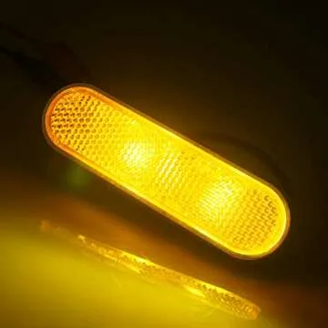 Heinmo Motorcycle Amber LED Flush Mount Smoke Turn Signal Indicator Blinker Light LED Side Turn Signal Indicator Lights For GTS 300 PRIMAVERA 150