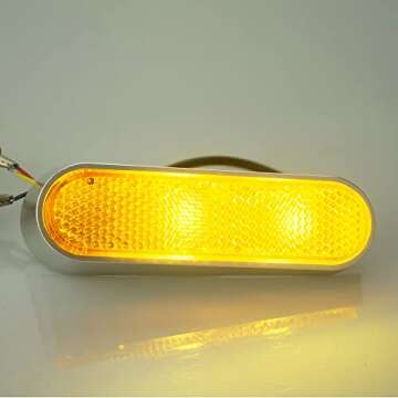 Heinmo Motorcycle Amber LED Flush Mount Smoke Turn Signal Indicator Blinker Light LED Side Turn Signal Indicator Lights For GTS 300 PRIMAVERA 150