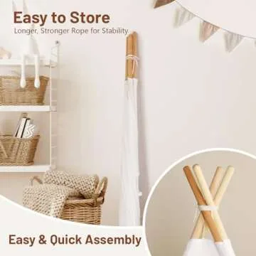 Kids Teepee Tent for Fun Indoor & Outdoor Playhouse