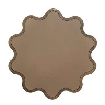 T2 CONCEPT 30” Wooden Accent Mirror with Unique Frame, Contemporary Decor Mirror, for Living Room, Entryway, Office, Hallway, Brown