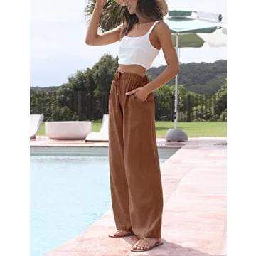 Faleave Women's Flowy Palazzo Pants for Summer Style