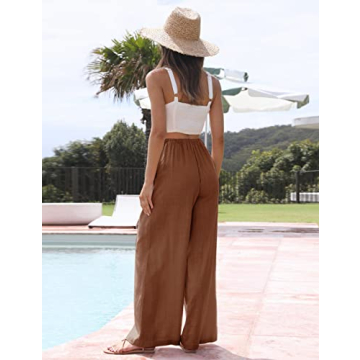 Faleave Women's Flowy Palazzo Pants for Summer Style