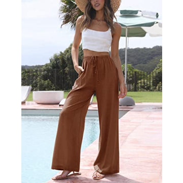 Faleave Women's Flowy Palazzo Pants for Summer Style