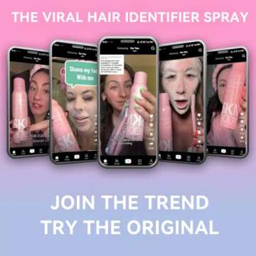 SKNBODY Original Viral Hair Identifier Spray with Dermaplaner Set, The First Spray for Facial Hair Removal, Includes 4 Razors for Dermaplaning and Face Shaving