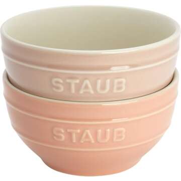 Staub Ceramic 6-pc 4.75-inch Small Universal Bowl Macaron Pastel Colors