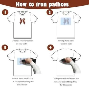 6Pcs Football Iron On Bow Patches, Embroidered Trendy Bowknot Women Sports Applique Sew On Repair Patch for Jeans, Backpacks, Clothes, Clothing, Jackets, & Hats (Coffee)