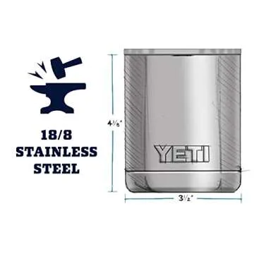 YETI Rambler 10 oz Lowball, Vacuum Insulated, Stainless Steel with MagSlider Lid, Charcoal