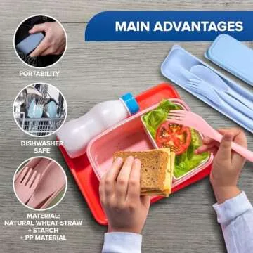 Eco-Friendly Wheat Straw Travel Silverware Set with Case