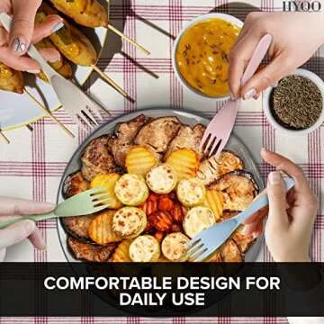 Eco-Friendly Wheat Straw Travel Silverware Set with Case