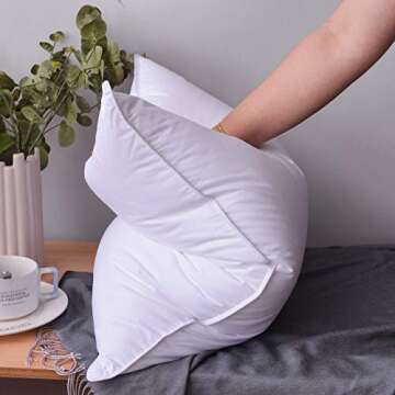Luxury Homtyler Goose Down Pillow for Restful Sleep