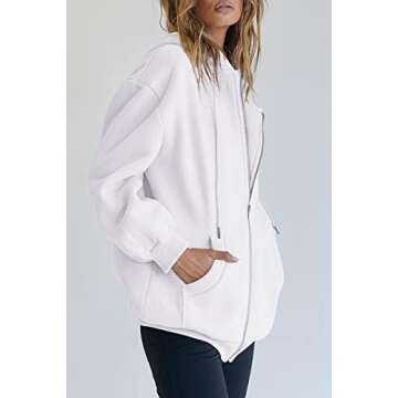 Kissfix Women's Y2K Zip Up Hoodie - Cute Oversized Fashion