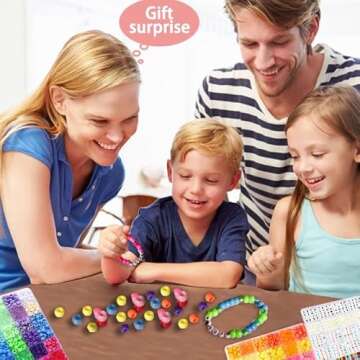 AIXPROBEAD Pony Beads Bracelet Making Kit,48 Colors Kandi Bead Kits for Friendship Jewelry Making, Rainbow Pony Beads Bulk with Letter Beads for Girls and Kids Age 5+