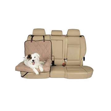 PetSafe Happy Ride Car Dog Bed - Best for Bucket Seats - Fits Cars, Trucks, Minivans and SUVs - Comfortable and Machine Washable - Durable Vehicle Pet Bed - Tan