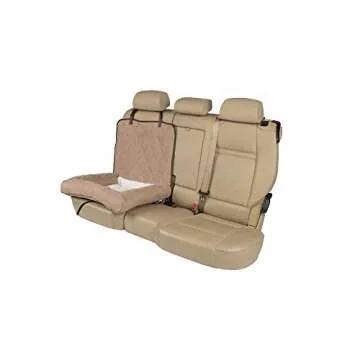 PetSafe Happy Ride Car Dog Bed - Best for Bucket Seats - Fits Cars, Trucks, Minivans and SUVs - Comfortable and Machine Washable - Durable Vehicle Pet Bed - Tan