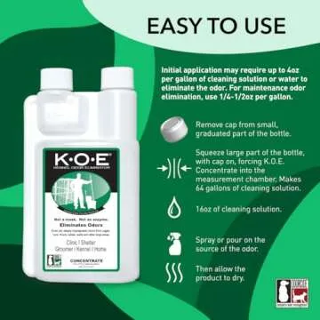 Odorcide, Thornell KOE Kennel Odor Eliminator Concentrate, Great for Cages, Runs, Floors & More, Pet...
