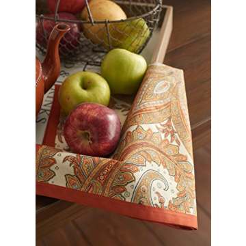 Kashmir Paisley 100% Cotton Napkins Set of 4 - Elegant Dining