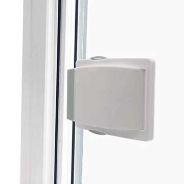 Child Proof Window Sliding Door Lock 4 Grey Packs (Suit for Working Space over 0.42in and under 1.18...