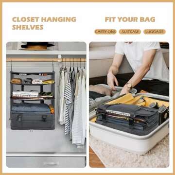 Surblue Hanging Closet Storage Bag - XL Water-Resistant Organizer