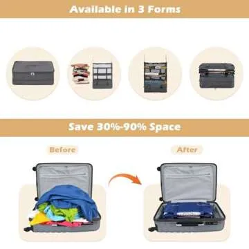 Surblue Hanging Closet Storage Bag for Travel Organization