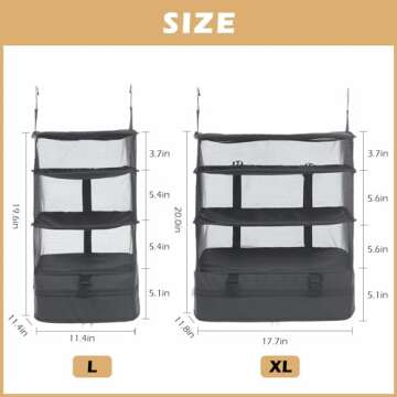 Surblue Hanging Closet Storage Bag for Travel Organization