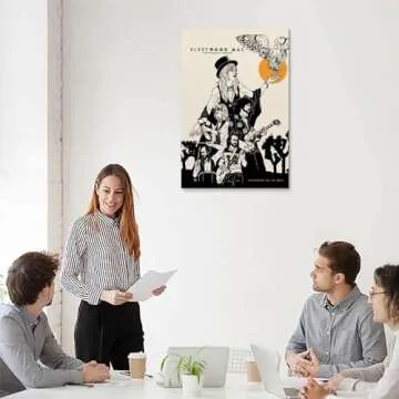 SkVLf Vintage Art Poster Fleetwood Mac Canvas Art Poster Decorative Painting Canvas Wall Poster 12x18inch(30x45cm) Modern Family Bedroom Decor