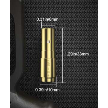 Feyachi Bore Sighting Laser 9mm Red Dot Laser Boresighter for Handgun Pistol with Tail Switch Included