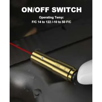 Feyachi Bore Sighting Laser 9mm Red Dot Laser Boresighter for Handgun Pistol with Tail Switch Included