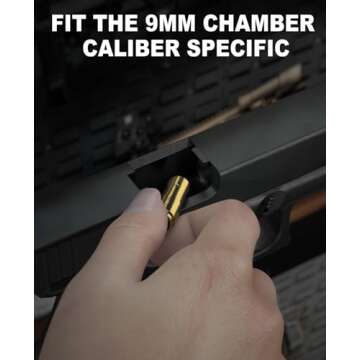 Feyachi Bore Sighting Laser 9mm Red Dot Laser Boresighter for Handgun Pistol with Tail Switch Included