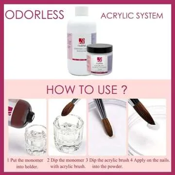 Nailite Odorless – Professional Acrylic Powder for Nail Extension System, Resistant, Long-Lasting, EMA Formula and Non-Yellowing Effect – Clear (4 Oz.)