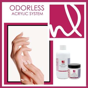Nailite Odorless – Professional Acrylic Powder for Nail Extension System, Resistant, Long-Lasting, EMA Formula and Non-Yellowing Effect – Clear (4 Oz.)