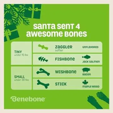Benebone Puppy Holiday 4-Pack Dog Chew Toys
