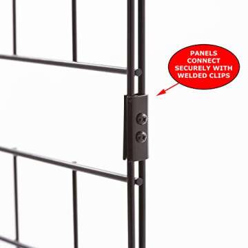 Econoco Portable 2’ X 6’ Black Grid Panels - Pack of 3 - PGP26B