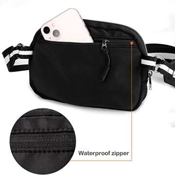 Fanny Pack, Belt Bag for Women and Men, Adjustable Shoulder Strap Waist Bag for Outdoor Workout, Travel, Hiking Cycling, Fitness, etc.