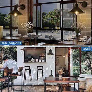 VICTOGATE 2 Pack Outdoor Wall Lights Wall Mount for House, Porch Light Fixtures, Matte Black Modern Farmhouse Outdoor Wall Sconce, Classic Barn Lights Outdoor & Indoor-E26 Socket