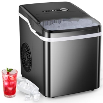 Premium COWSAR Countertop Ice Maker - 26.5 lbs Daily, Self-Cleaning