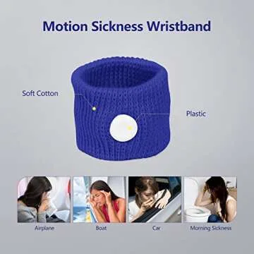 Cozyhealth Motion Sickness Wristband, Anti-Nausea Acupressure Wrist Band for Nausea Relief, Dizzines...